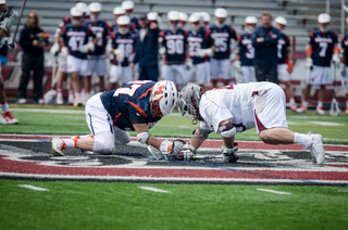 Williams and Colgate's Collin Orr grinded out the first faceoff of the fourth quarter for 30 — yes, 30 — seconds. 